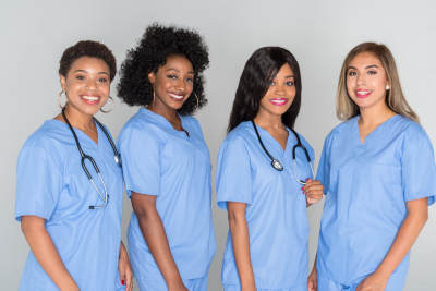 group of young nurse